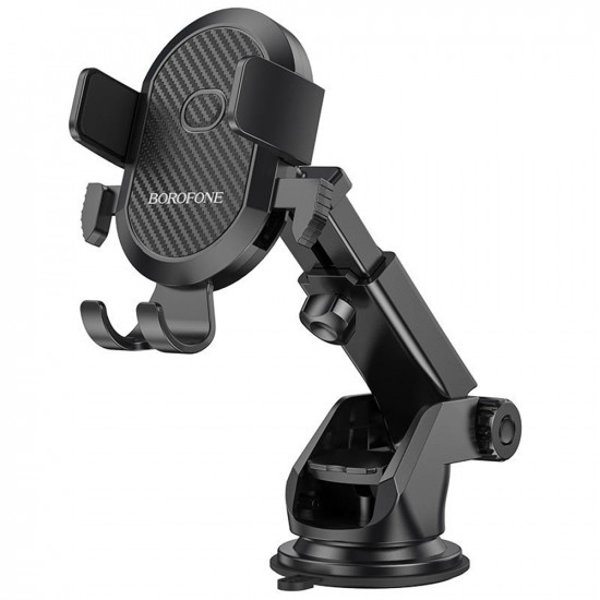 Borofone Car Holder Amazing Bay (BH39) with Suction Cup, for Dashboard/Windshield, 4.5 6.5" Phone Black