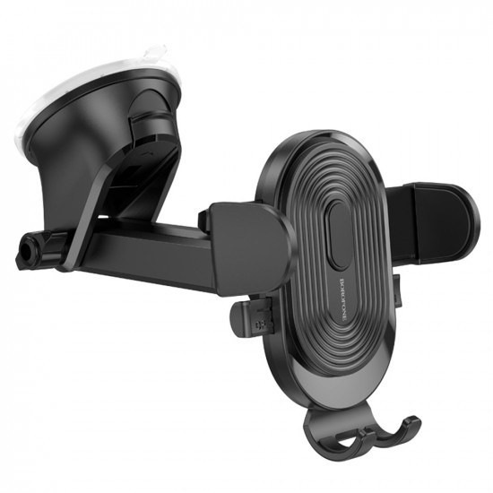 Borofone Car Holder Experience (BH85) with Suction Cup, for Dashboard/Windshield, 360° Adjust, Telescopic Arm, 4.7–7" Black