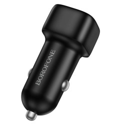 Borofone Car Charger Cloud (BZ34B) Type C + USB A, PD20W, QC3.0, Dual Port, 38W, ABS Black Borofone Car Charger Cloud (BZ34B) Type C + USB A, PD20W, QC3.0, Dual Port, 38W, ABS Black