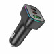 Borofone Car Charger Trophie (BZ28C) 1x USB, 2x Type C, High Power, PD, PPS, QC3.0, FCP, AFC, 60W, RGB, 12 24V Black