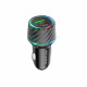 Borofone Car Charger Brilliant (BZ21) USB, Type C, Fast Charge, Dual Port, PD30W, QC3.0, 48W, Built in LED Black