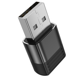 Borofone Adapter (BV18) USB2.0 Male to Type C Female, Data Transmission, OTG Function, Fast Charge up to 3A Black