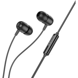 Borofone Wired Earphones Delicious (BM77) Type C, with Microphone, Stereo Bass, Hi Fi Audio, Universal, 1.2m Black