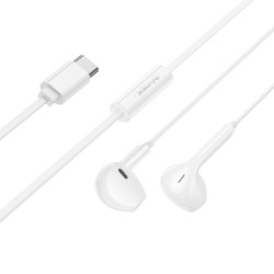 Borofone Wired Earphones Star (BM99) with Microphone, Type C, DAC Chip, 1.2m White Borofone Wired Earphones Star (BM99) with Microphone, Type C, DAC Chip, 1.2m White