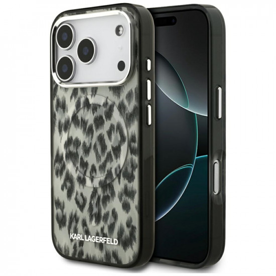 Karl Lagerfeld IML Leopard Pattern MagSafe (KLHMP17LHDLEOICW) iPhone 17 Pro Brown