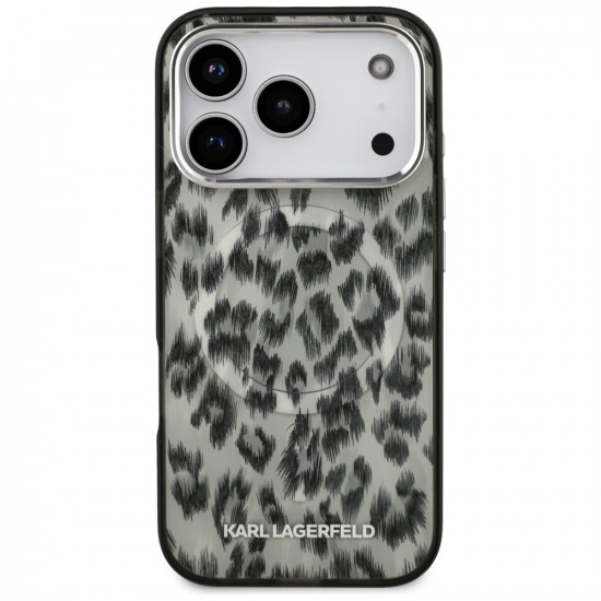 Karl Lagerfeld IML Leopard Pattern MagSafe (KLHMP17LHDLEOICW) iPhone 17 Pro Brown