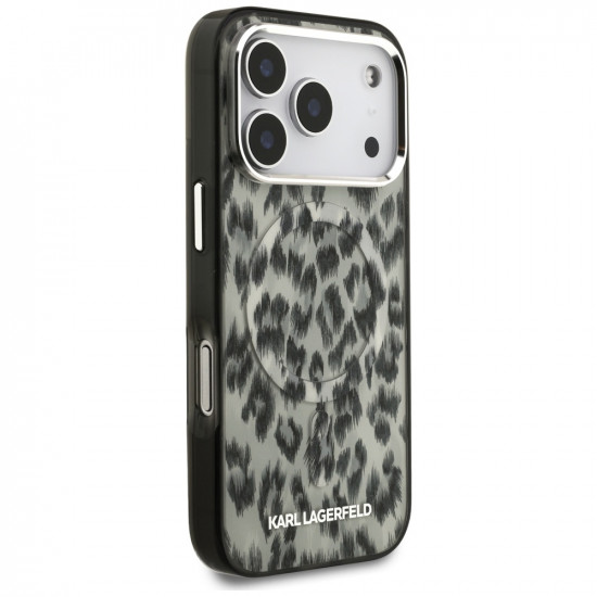 Karl Lagerfeld IML Leopard Pattern MagSafe (KLHMP17LHDLEOICW) iPhone 17 Pro Brown