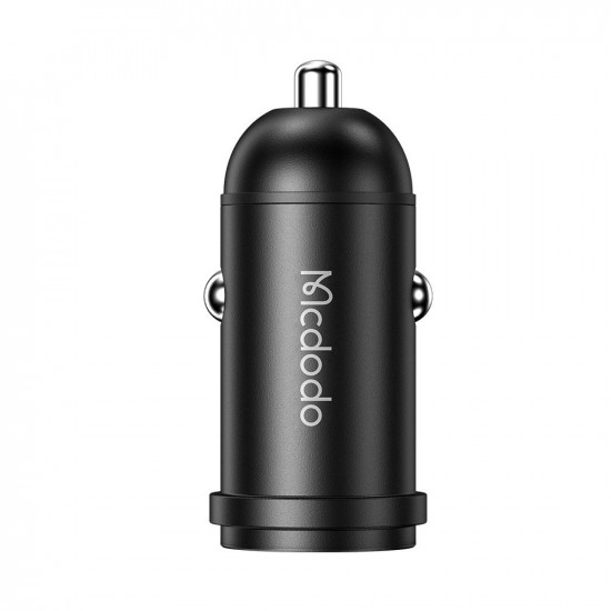 Mcdodo Car Charger Obsidian Series (CC 7491) Type C, PD30W, Smart IC, Mini Size, 1.2m Black