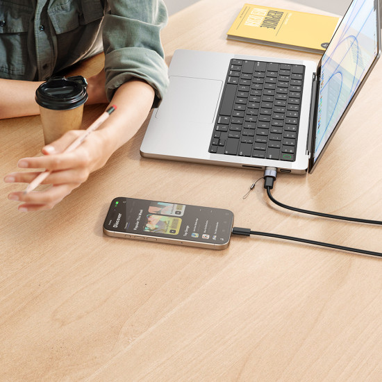 Mcdodo OTG Adapter (OT 7580) Type C to USB3.0, Aluminium Alloy, Charging&Data Sync, with Indicator Light, Lanyard Black