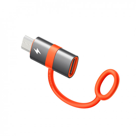 Mcdodo Adapter (OT 3820) with Silicone Hook, Aluminium Alloy, Type C to Micro USB, 3A, Portable Design, Plug&Play Grey Mcdodo Adapter (OT 3820) with Silicone Hook, Aluminium Alloy, Type C to Micro USB, 3A, Portable Design, Plug&Play Grey