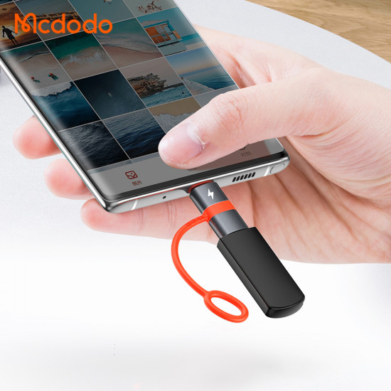 Mcdodo Adapter (OT 3820) with Silicone Hook, Aluminium Alloy, Type C to Micro USB, 3A, Portable Design, Plug&Play Grey Mcdodo Adapter (OT 3820) with Silicone Hook, Aluminium Alloy, Type C to Micro USB, 3A, Portable Design, Plug&Play Grey