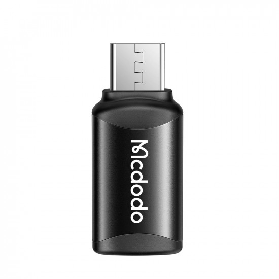Mcdodo OTG Adapter (OT 7690) Type C to Micro USB, Aluminium Alloy, Charging & Data Sync Black