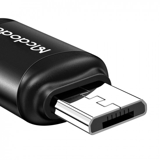 Mcdodo OTG Adapter (OT 7690) Type C to Micro USB, Aluminium Alloy, Charging & Data Sync Black