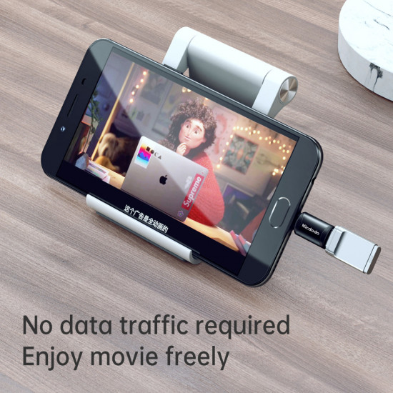 Mcdodo OTG Adapter (OT 7690) Type C to Micro USB, Aluminium Alloy, Charging & Data Sync Black