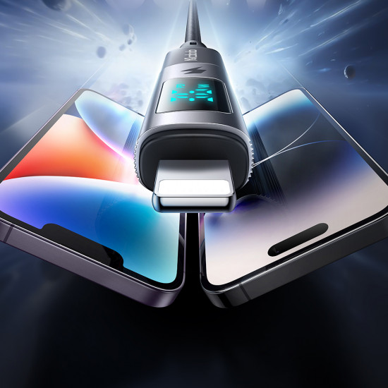 Mcdodo OTG Adapter Wales Series (OT 6100) Type C to Lightning, PD36W, 3A, Display, Compatible with E Mark Chip Black