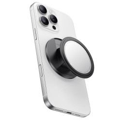 Mcdodo 2in1 Foldable Magnetic Phone Stand (MR 7912) with Built in Makeup Mirror, Leather Black