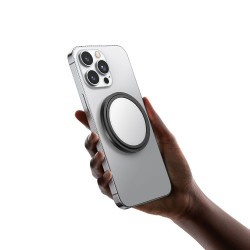 Mcdodo 2in1 Foldable Magnetic Phone Stand (MR 7912) with Built in Makeup Mirror, Leather Black