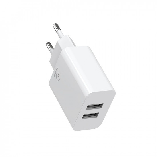 Mcdodo Wall Charger Special Offer Series (CH 6721) Cable Included, 2x USB A, 2.4A, Multiple Protection, 1m White