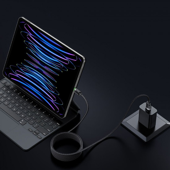 Mcdodo Data Cable Self Winding Series (CA 6000) USB A to Lightning, 3A, 1.2m Black