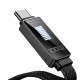 Mcdodo Data Cable Rythm Series (CA 4980) USB A to Type C, 6A, LED Display, Fast Charging, 1.2m Black Mcdodo Data Cable Rythm Series (CA 4980) USB A to Type C, 6A, LED Display, Fast Charging, 1.2m Black