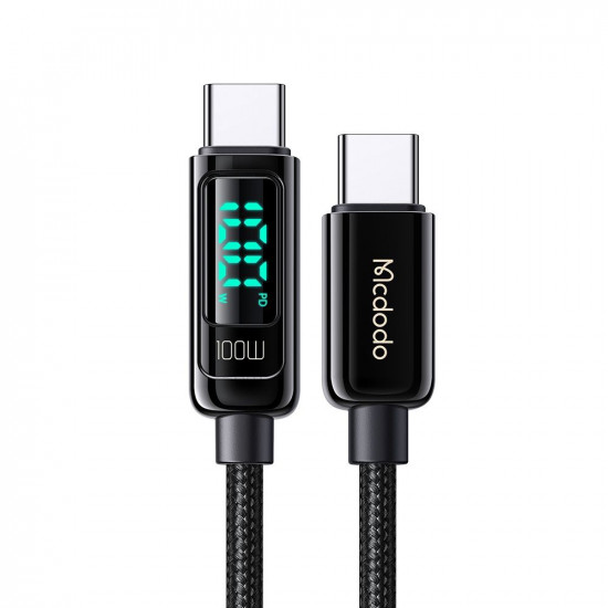Mcdodo Data Cable (CA 8820) USB C to USB C, 100W, Digital Display, 1.2m Black
