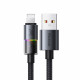 Mcdodo Data Cable (CA 8170) with Colorful Lights, USB A to Lightning, 3A, 1.2m Black
