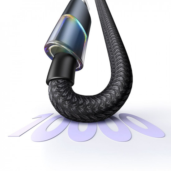 Mcdodo Data Cable (CA 8170) with Colorful Lights, USB A to Lightning, 3A, 1.2m Black