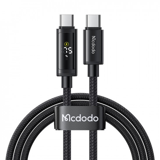Mcdodo Data Cable (CA 8000) USB C to USB C, Dual LED Display, 100W, Fast Charging, 1.2m Black