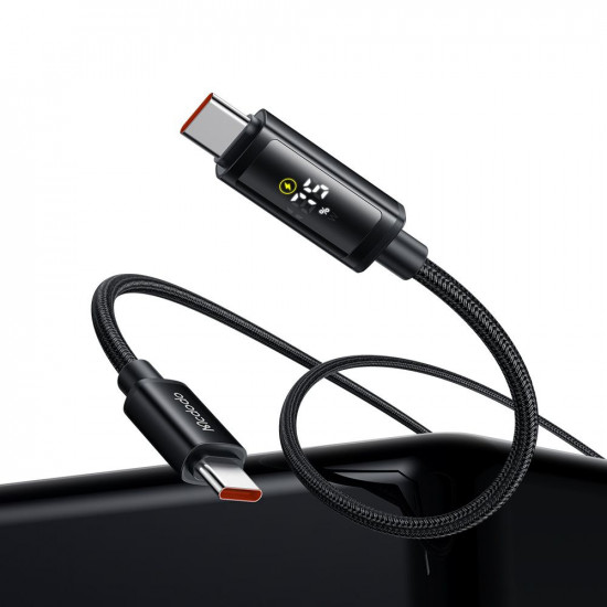 Mcdodo Data Cable (CA 8000) USB C to USB C, Dual LED Display, 100W, Fast Charging, 1.2m Black