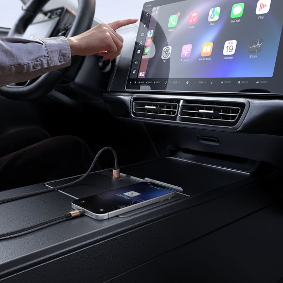 Mcdodo Data Cable (CA 6911) with Charging Light, USB A to Lightning, Transparent Cable, 3A, 1.2m Desert Gold