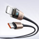 Mcdodo Data Cable (CA 6941) with Charging Light, USB C to Lightning, Transparent Cable, 36W, 1.2m Desert Gold