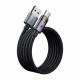 Mcdodo Data Cable (CA 6890) with Charging Light, USB C to USB A, Transparent Cable, 6A, 1.2m Black