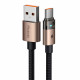 Mcdodo Data Cable (CA 6891) with Charging Light, USB C to USB A, Transparent Cable, 6A, 1.2m Desert Gold