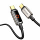 Mcdodo Data Cable (CA 6680) with Breathing Light LED Display, USB C to USB C, Auto Power Off, 100W, 1.2m Black