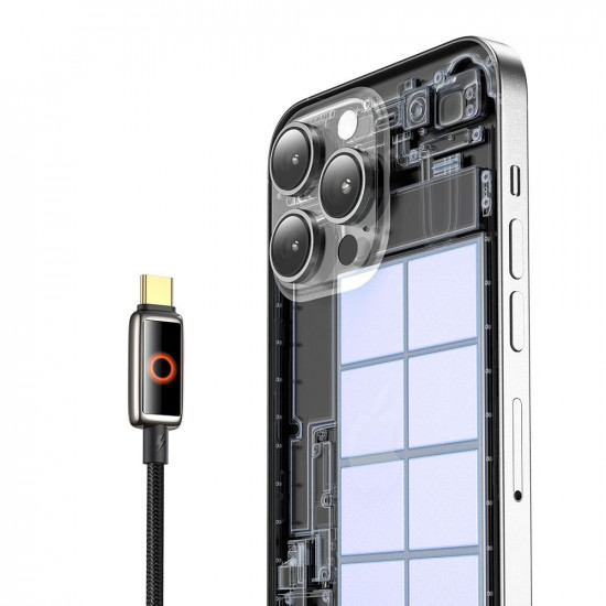 Mcdodo Data Cable (CA 6680) with Breathing Light LED Display, USB C to USB C, Auto Power Off, 100W, 1.2m Black