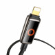 Mcdodo Data Cable (CA 6670) with Breathing Light LED Display, USB C to Lightning, Auto Power Off, 36W, 1.2m Black