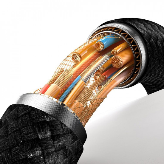 Mcdodo Data Cable (CA 6590) with Breathing Light LED Display, USB A to Lightning, Auto Power Off, 3A, 1.2m Black