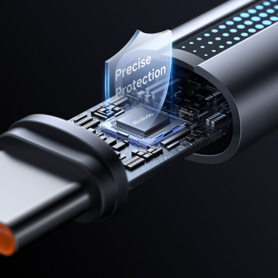 Mcdodo Data Cable (CA 5740) with Breathing Light, USB C to USB C, 100W, 5A, 1.2m Black Mcdodo Data Cable (CA 5740) with Breathing Light, USB C to USB C, 100W, 5A, 1.2m Black