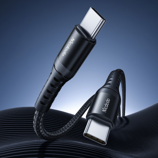 Mcdodo Data Cable (CA 5641) Type C to Type C, Nylon Braided, Aluminum Alloy, PD60W, 1m Black