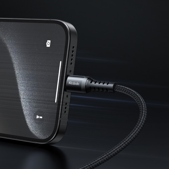 Mcdodo Data Cable (CA 5641) Type C to Type C, Nylon Braided, Aluminum Alloy, PD60W, 1m Black