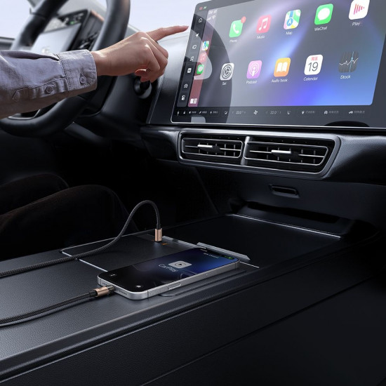 Mcdodo Data Cable (CA 5581) with Charging Light, USB C to USB C, Transparent Cable, 100W, 1.2m Desert Gold