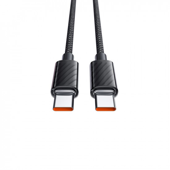 Mcdodo Data Cable (CA 3670) Type C to Type C, Transparent Design, 100W, 5A, 1.2m Black