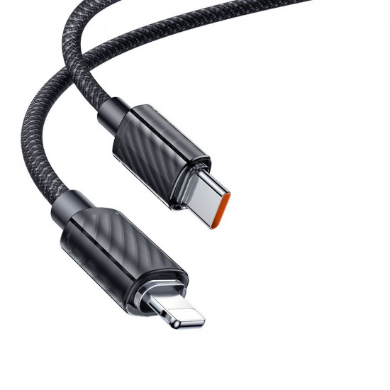 Mcdodo Data Cable (CA 3660) Type C to Lightning, Transparent Design, 36W, 1.2m Black