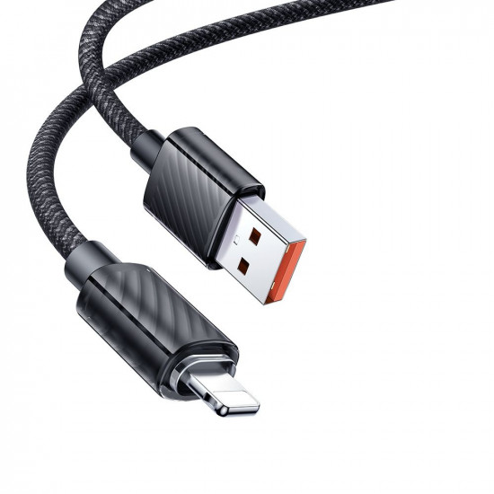 Mcdodo Data Cable (CA 3640) USB to Lightning, Transparent Design, 3A, 1.2m Black
