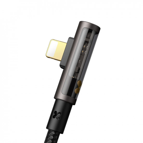 Mcdodo Data Cable (CA 3390) USB C to Lightning, 90 Degree Design, 36W, Transparent Design, 1.2m Black Mcdodo Data Cable (CA 3390) USB C to Lightning, 90 Degree Design, 36W, Transparent Design, 1.2m Black