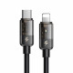 Mcdodo Data Cable (CA 3160) Type C to Lightning, 36W, Transparent Design, Auto Power Off, 1.2m Black Mcdodo Data Cable (CA 3160) Type C to Lightning, 36W, Transparent Design, Auto Power Off, 1.2m Black