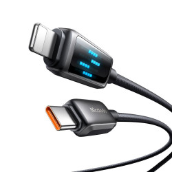 Mcdodo Data Cable (CA 2630) USB C to Lightning, 36W, LED Display, PD Fast Charging, 1.2m Black