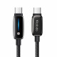 Mcdodo Data Cable (CA 0100) with Auto Brightness Adjustment, USB C to USB C, 100W, 5A, 1.2m Black Mcdodo Data Cable (CA 0100) with Auto Brightness Adjustment, USB C to USB C, 100W, 5A, 1.2m Black