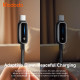Mcdodo Data Cable (CA 0100) with Auto Brightness Adjustment, USB C to USB C, 100W, 5A, 1.2m Black Mcdodo Data Cable (CA 0100) with Auto Brightness Adjustment, USB C to USB C, 100W, 5A, 1.2m Black