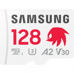 Samsung Memory Card PRO Plus SONIC (MB MD128SA/LC1) MicroSDXC, Adapter SD, 128GB, UHS I, U3, V30, A2, 180MB/s Red/White Samsung Memory Card PRO Plus SONIC (MB MD128SA/LC1) MicroSDXC, Adapter SD, 128GB, UHS I, U3, V30, A2, 180MB/s Red/White